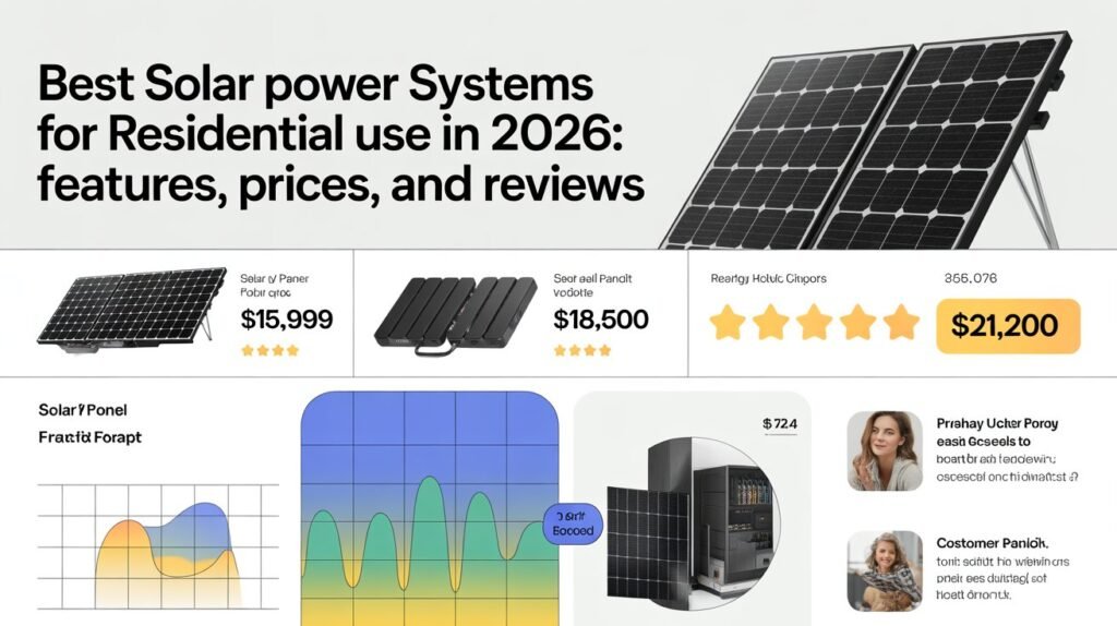Best Solar Power Systems for Residential Use in 2026: Features, Prices, and Reviews